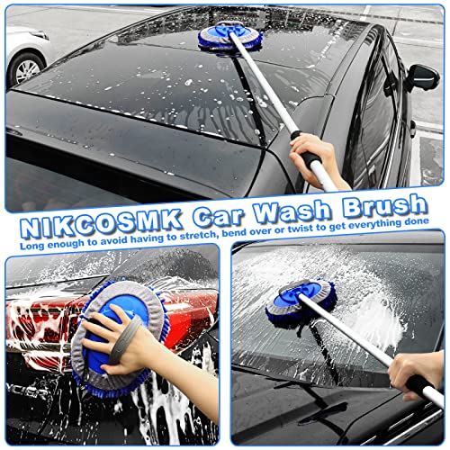 NIKCOSMK Kit de cepillo de lavado de automóvil de 62 pulgada