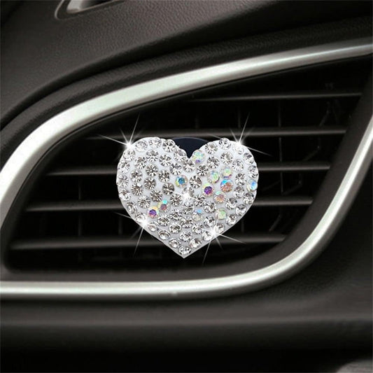 Clips de ventilación de coche con diamantes de imitación de
