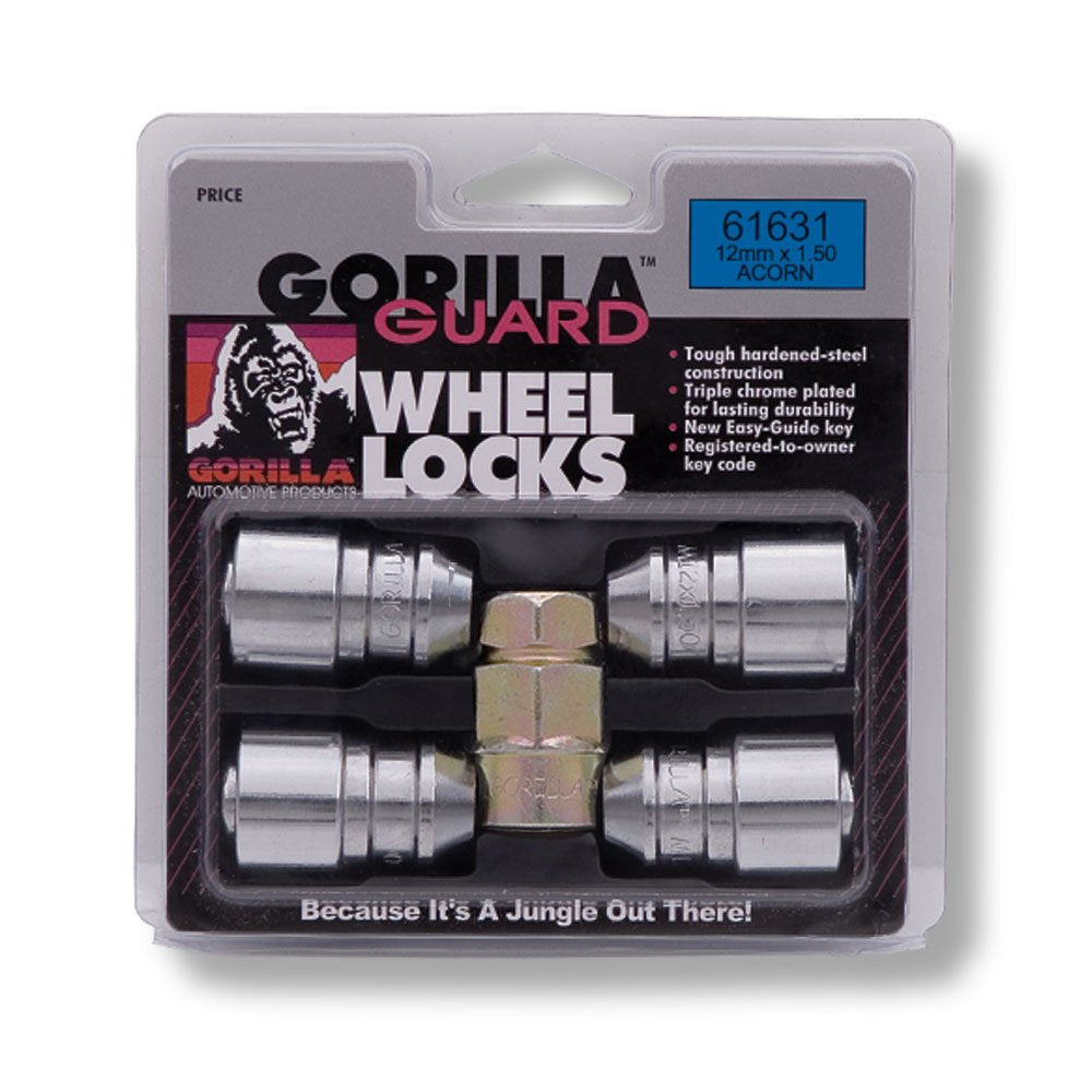 24 tuercas ciegas Gorilla Automotive, Paquete de 4, Cromado