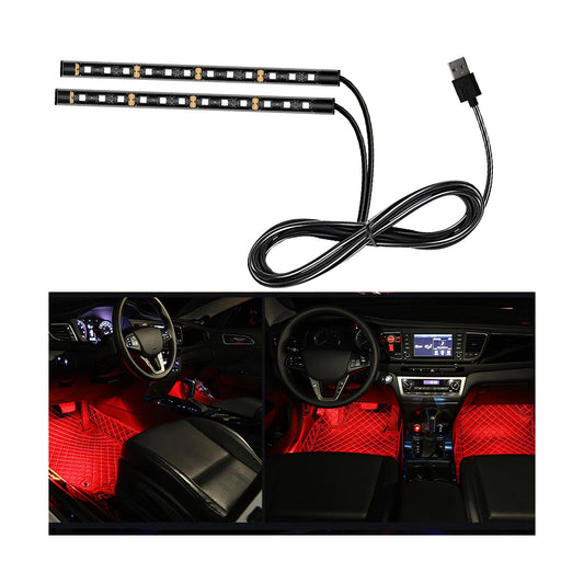 Mandark Tira de luz LED para automóvil, 24 luces LED RGB par