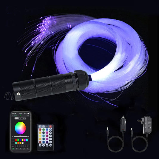 AZIMOM Uso del coche Bluetooth 6 W RGBW LED de fibra óptica