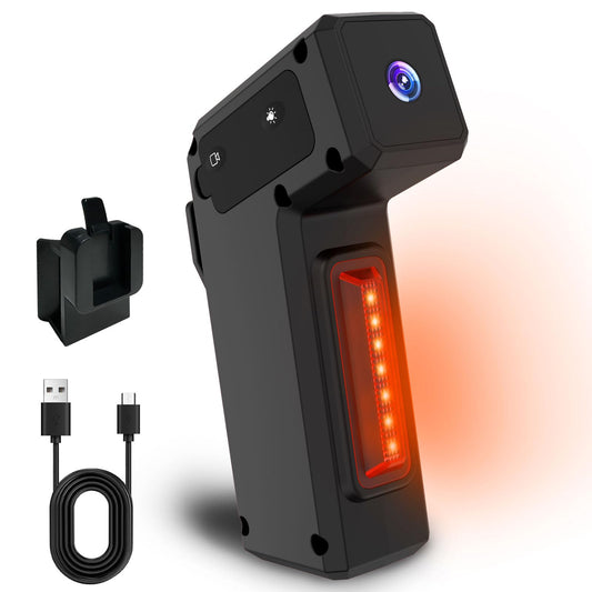 Cámara de bicicleta con luz trasera 1080P HD Cámara de acció