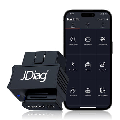 Escáner Bluetooth M2 OBD2 para iPhone y Android ELM327 OBDII