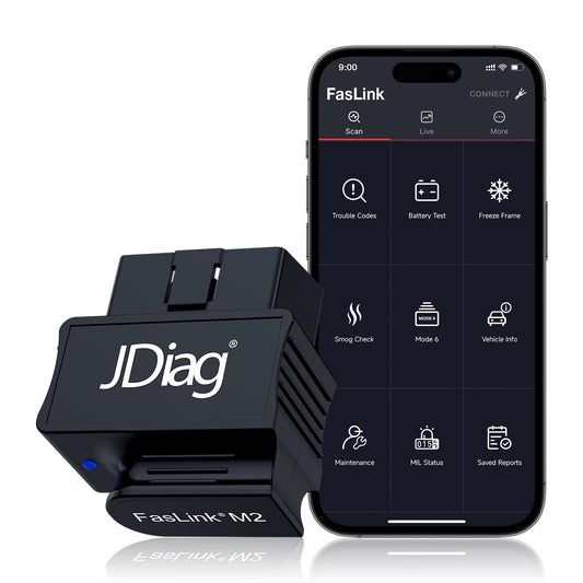 Escáner Bluetooth M2 OBD2 para iPhone y Android ELM327 OBDII