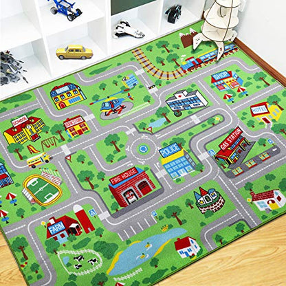 Capslpad Alfombra educativa para niños, alfombra de juego de