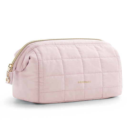 BAGSMART Bolsa de maquillaje de viaje, bolsa de maquillaje a