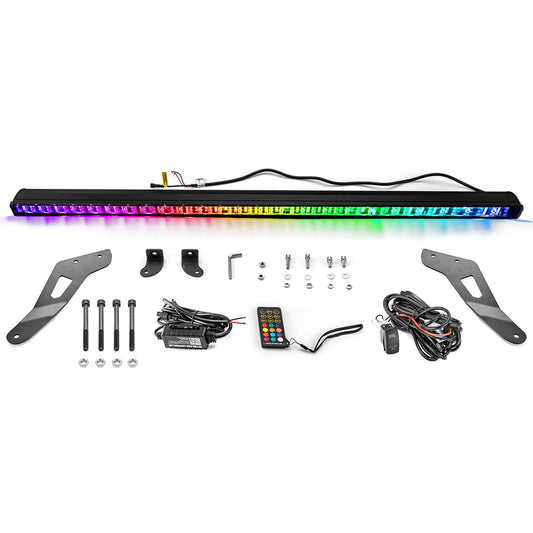 WeiSen Barra de luz LED recta RGBW de 50 pulgadas con arnés