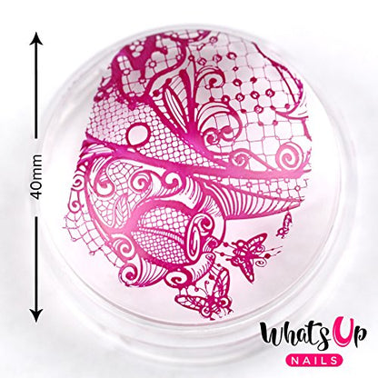 Whats Up Nails - Sello y raspador transparente ampliado para