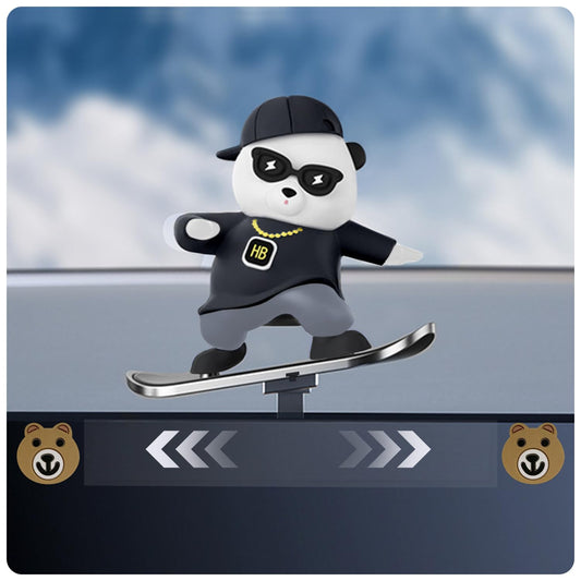 Divertido adorno de patinaje para patineta, oso patinador, d