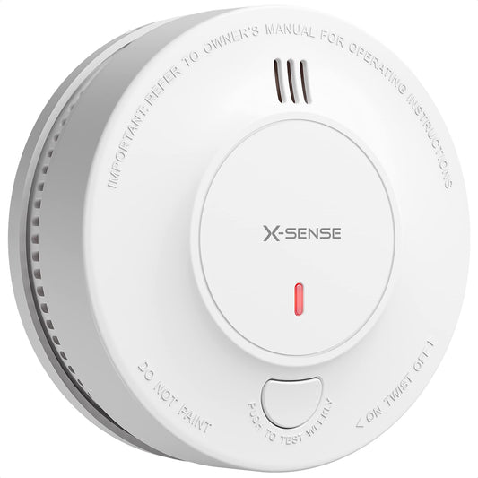 X-Sense Detector de humo con batería de 10 años, detector de