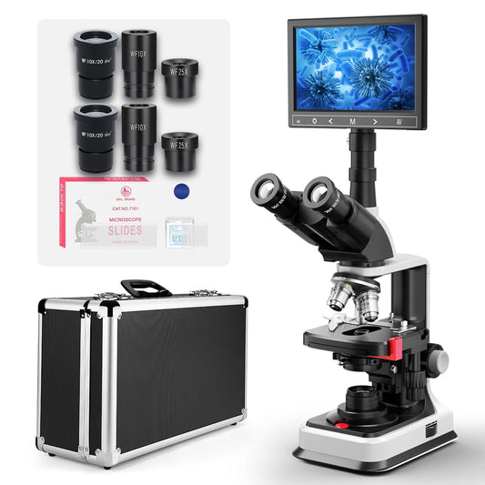 [Fuente de alimentación dual] Microscopios trinoculares comp