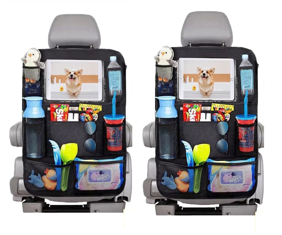 Organizador de asiento trasero de coche y protector de asien