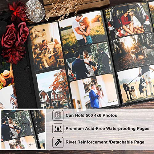 Ywlake - Álbum de fotos de 4 x 6 pulgadas con 500 bolsillos,