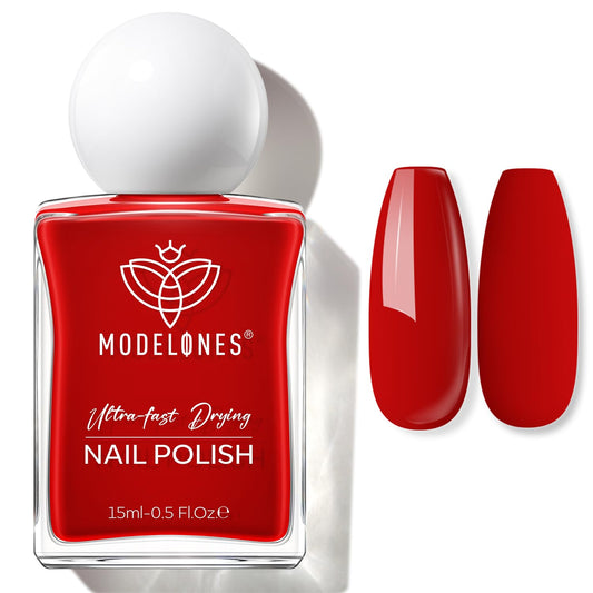 modelones Esmalte de uñas rojo, 0.5 fl oz, clásico rojo vibr