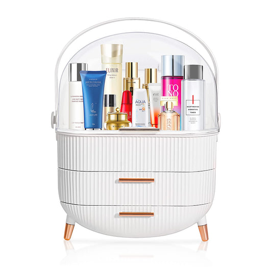 MASSY Caja de almacenamiento de maquillaje con forma de huev
