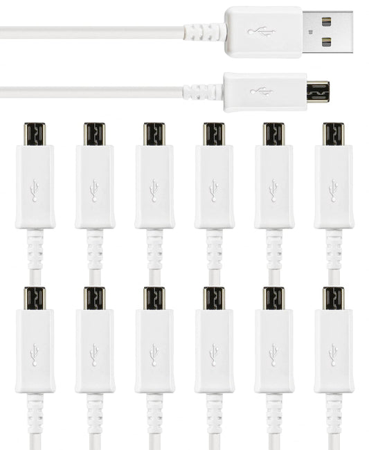 [Paquete de 12 cables micro USB a granel – 1 M/3.3 pies de c