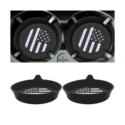 2 posavasos de silicona antideslizante con bandera de Ameica