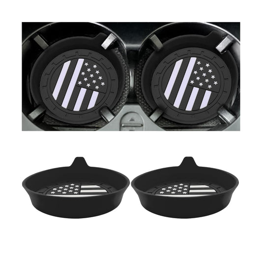 2 posavasos de silicona antideslizante con bandera de Ameica