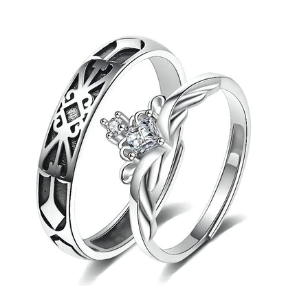 Anillos de promesa a juego para mujeres, hombres, ella, él,