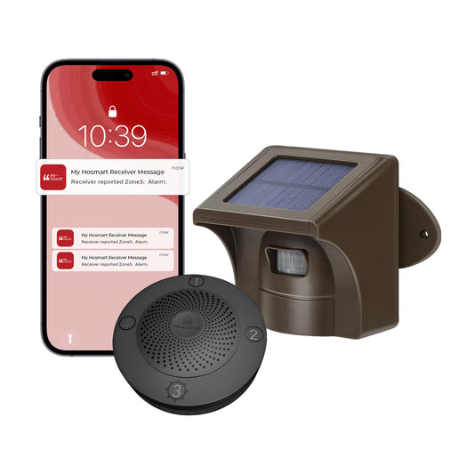 eMACROS Alarma solar Pro 3 para entrada con aplicación, rang