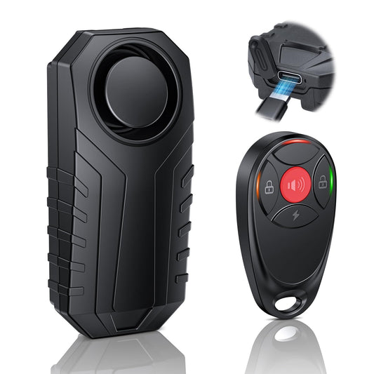 Onvian Alarma de bicicleta recargable por USB, alarma de mot