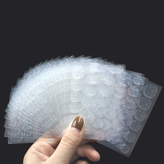 600 pestañas adhesivas de doble cara para uñas, transpirable