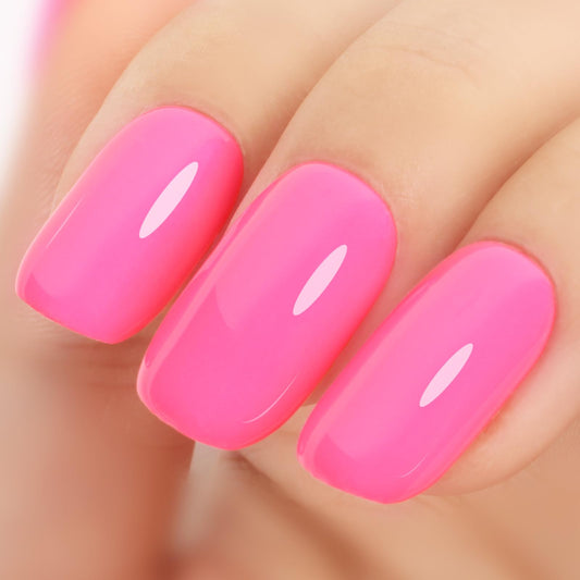 Esmalte de uñas de gel rosa intenso, 0.51 onzas líquidas par