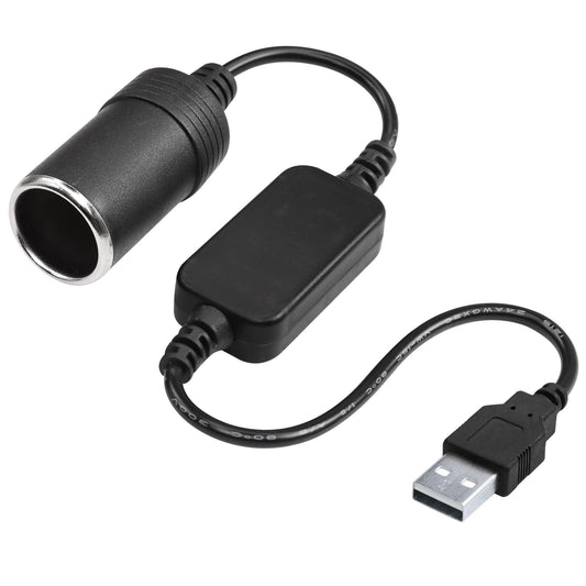 CERRXIAN Cable de alimentación USB A macho de 1 pie a 12 V 8
