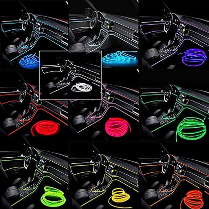 Cable electroluminiscente de 9.84 pies con controlador USB d