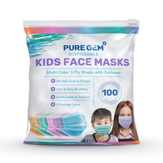 [Paquete de 100] Mascarillas desechables de 3 capas para niñ