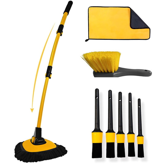 Kit de lavado de autos, cepillo extensible para lavado de au