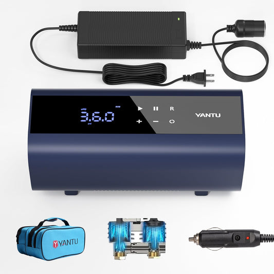 YANTU Inflador de neumáticos portátil de 120 W/10 A/CA, bomb