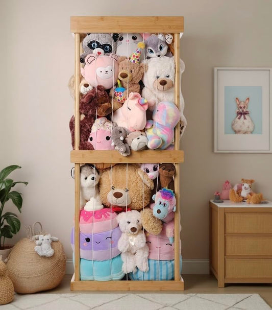 Zoológico de animales de peluche de bambú prémium