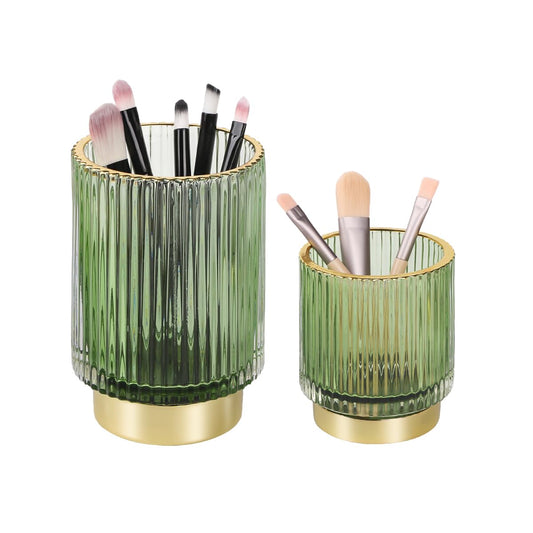 Soporte para brochas de maquillaje de cristal, organizador d