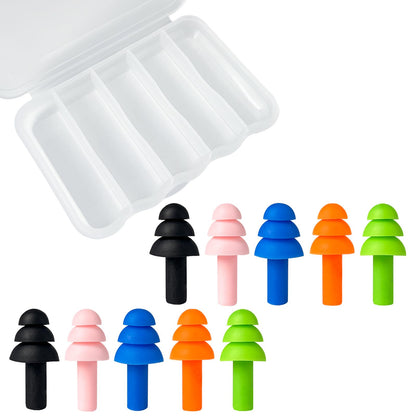 Zlongron Paquete de 10 tapones para los oídos para dormir, t