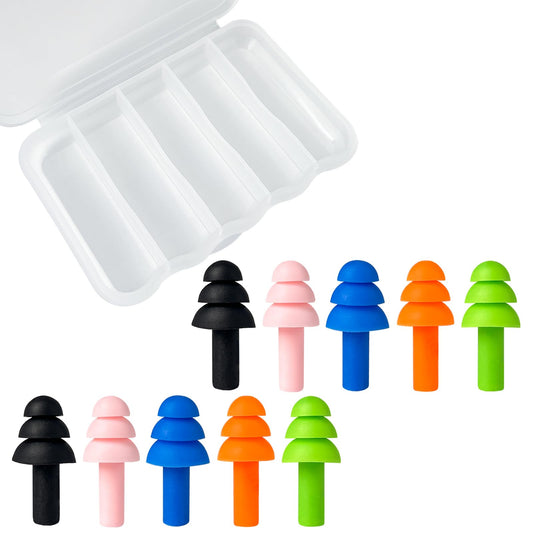 Zlongron Paquete de 10 tapones para los oídos para dormir, t