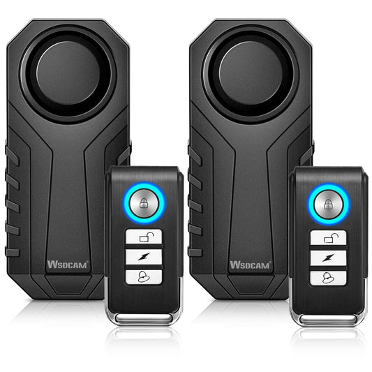 WSDCAM Alarma de bicicleta con control remoto, paquete de 2,