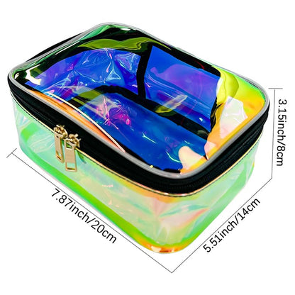 Bolsas de maquillaje holográficas a granel, bolsa de almacen