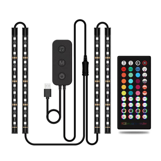 Luces LED RGB para automóvil, luces de escritorio inteligent