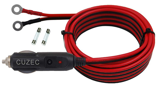 CUZEC Adaptador de encendedor de cigarrillos macho de 15 A,
