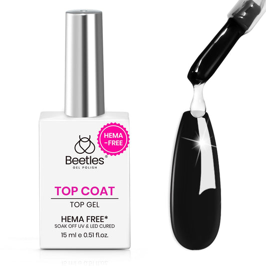 Beetles - Capa superior de gel sin HEMA, 0.5 onzas líquidas,