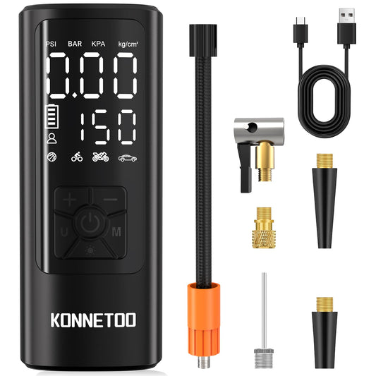 KONNETOO Inflator Portable Air Compressor - Air Pump for Car