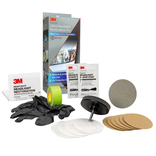 3M Kit de restauración de faros delanteros, contiene cinta a