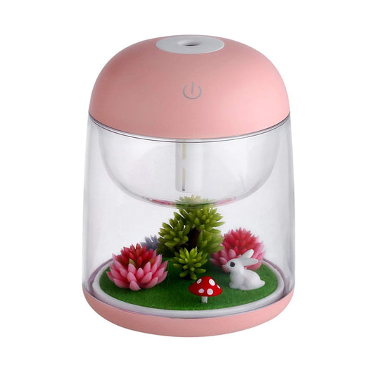 Humidificador micro paisaje con luz LED cambiante, modo de n