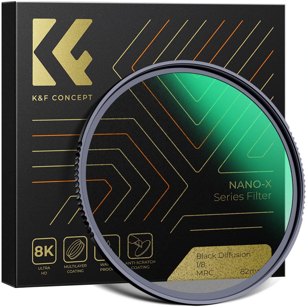 K&F Concept Filtro de difusión negra 1/8 de 1.594 in con efe
