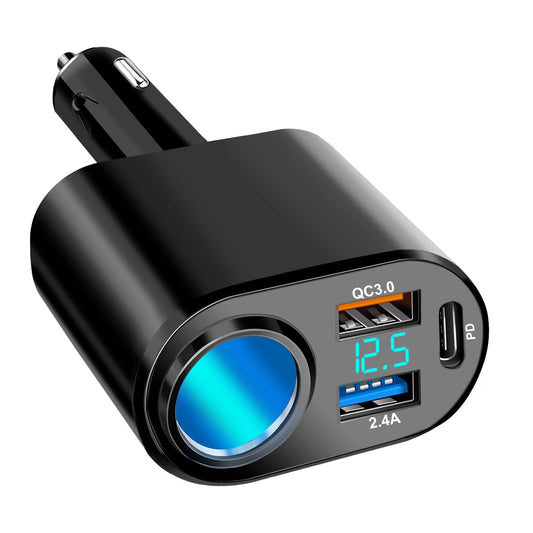 Cargador de coche USB C, PD 30 W tipo C cargador rápido USB