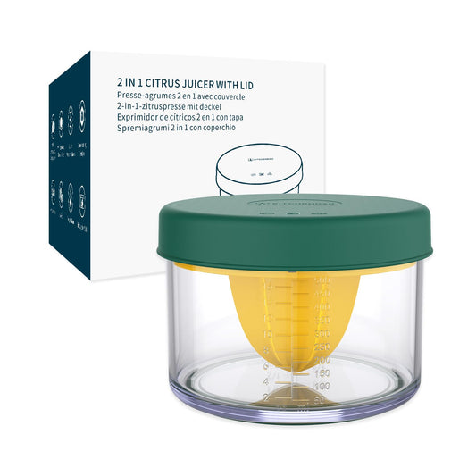 KITCHENDAO Exprimidor de cítricos de naranja limón 2 en 1 co