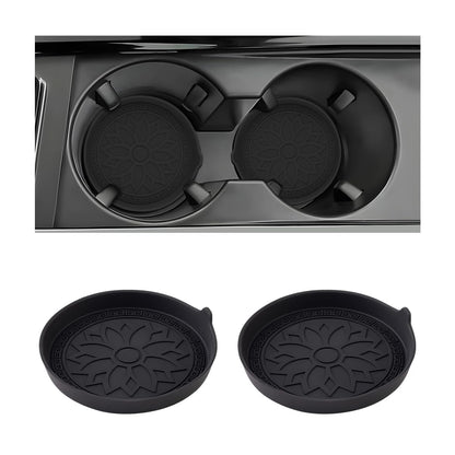 Mandark 2 posavasos para automóvil, tapete de silicona antid