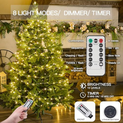 suddus - Tira de 100 luces LED para exteriores, 33 pies, gui