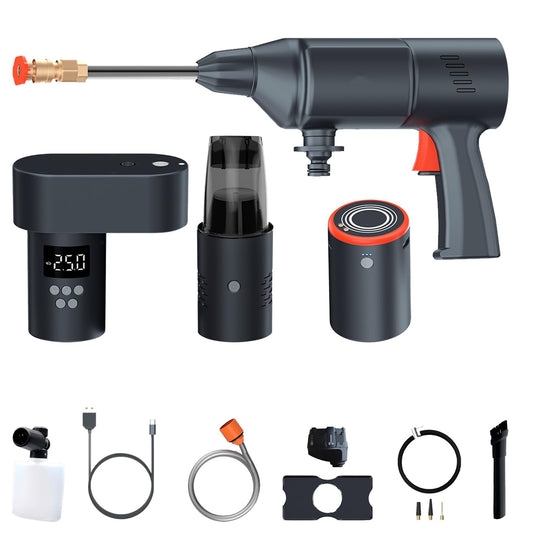 Kit de limpieza 4 en 1, lavadora eléctrica inalámbrica con b